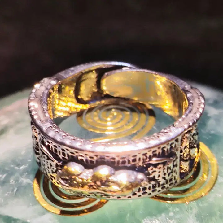 [BUNJANG] Buddhist Om Mani Padme Hum Pixiu Ring / 불교 옴마니바메훙 비휴 재물운 반지 19호