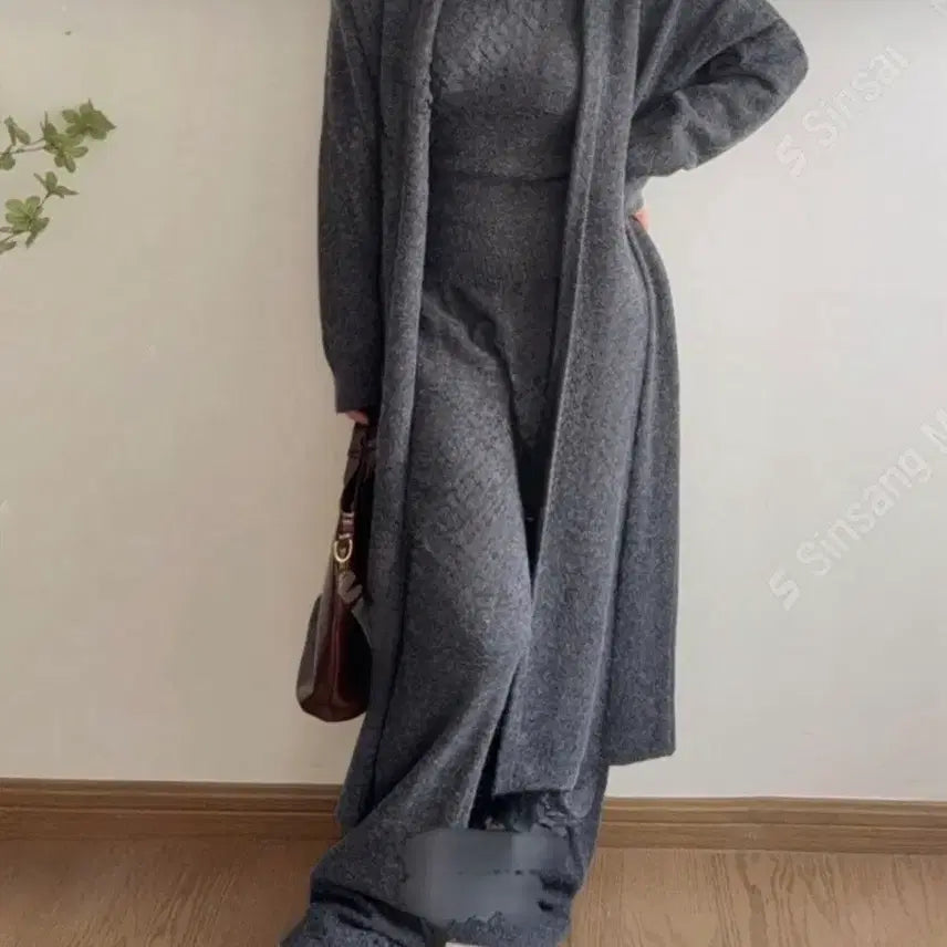 [BUNJANG] 3-Piece Knit Set / 새제품  니트 3피스 세트 그레이/브라운/블랙