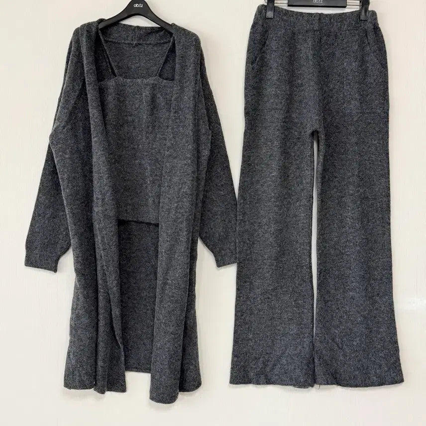 [BUNJANG] 3-Piece Knit Set / 새제품  니트 3피스 세트 그레이/브라운/블랙