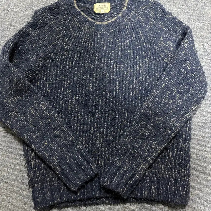 [BUNJANG] Hermes Navy Knit Sweater / 에르메스 네이비 니트 스웨터