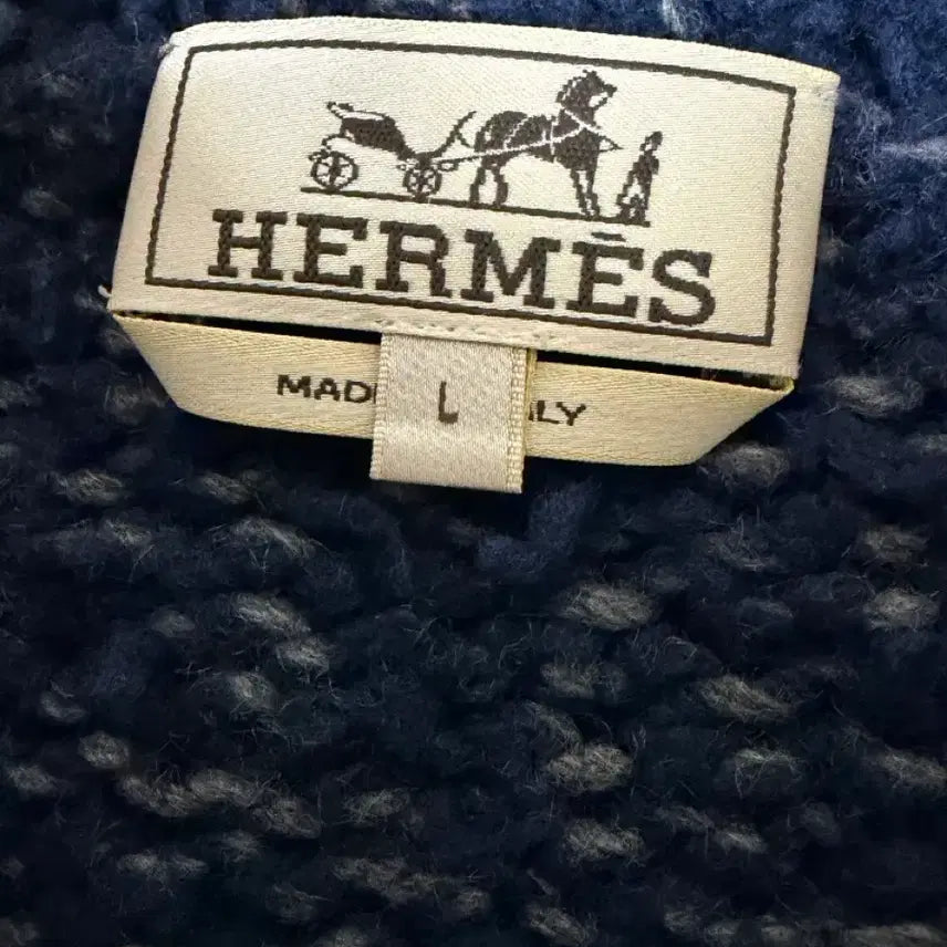 [BUNJANG] Hermes Navy Knit Sweater / 에르메스 네이비 니트 스웨터