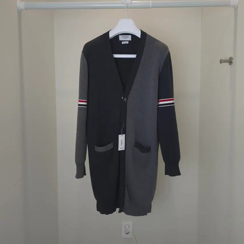 [BUNJANG] Thom Browne Milano Stitch Long Cardigan (Navy/Gray) - Size 2 / [정품] 톰브라운 밀라노 스티치 롱가디건 / MKC311F
