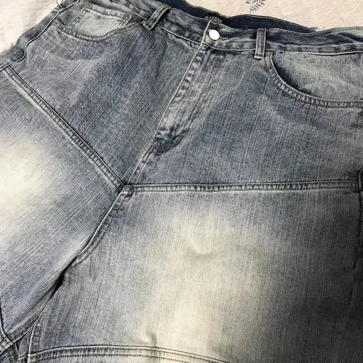 [BUNJANG] Awe'nd Blue Wide Biker Jeans / 어웬드 블루 와이드 바이커 진 2사이즈