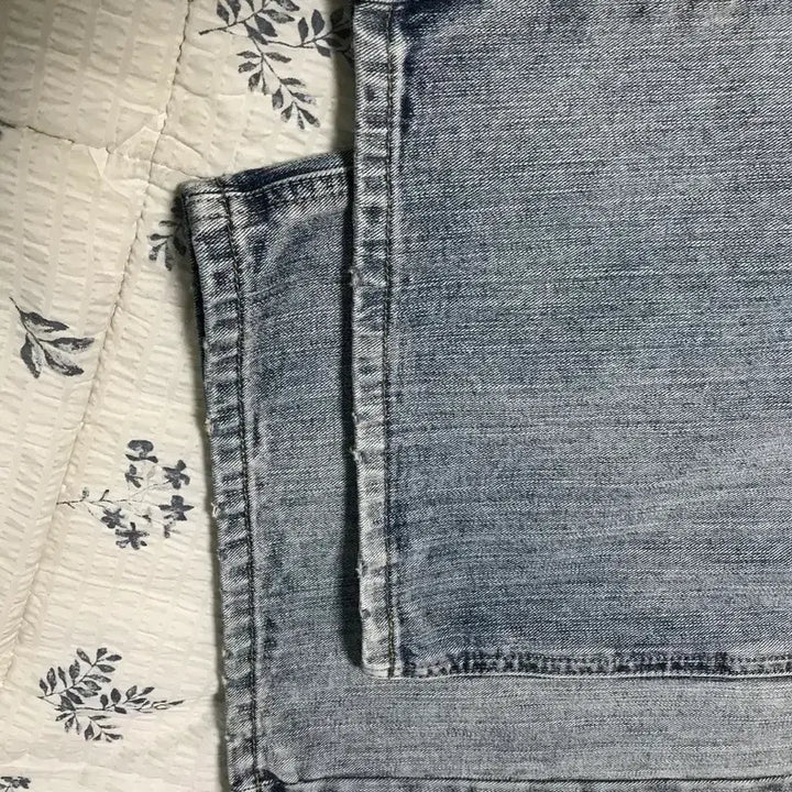 [BUNJANG] Awe'nd Blue Wide Biker Jeans / 어웬드 블루 와이드 바이커 진 2사이즈