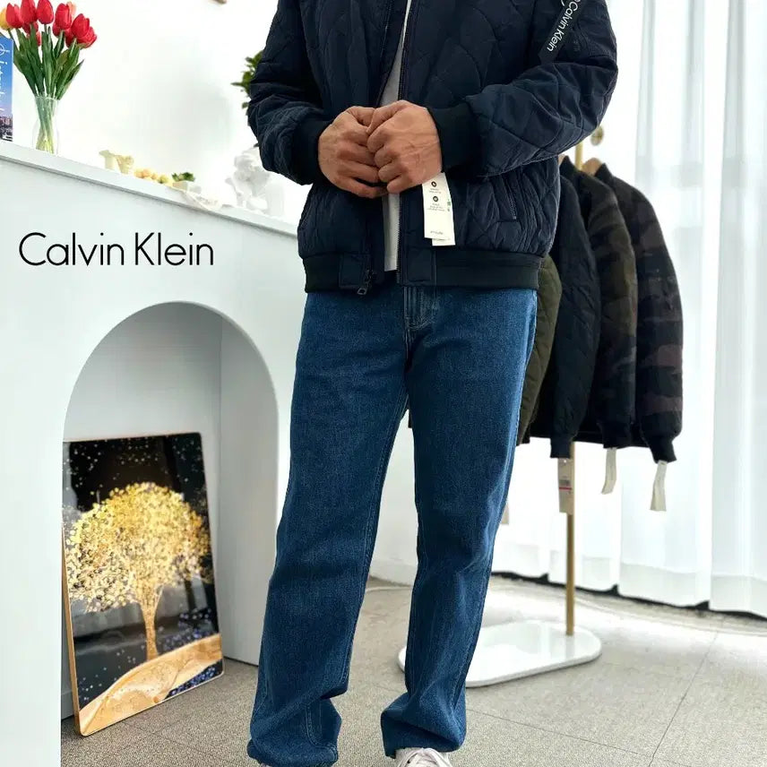 [BUNJANG] Calvin Klein Camouflage Quilted Jacket / 원가무시 땡처리! 정품 CK 카모플라쥬 퀼팅자켓!