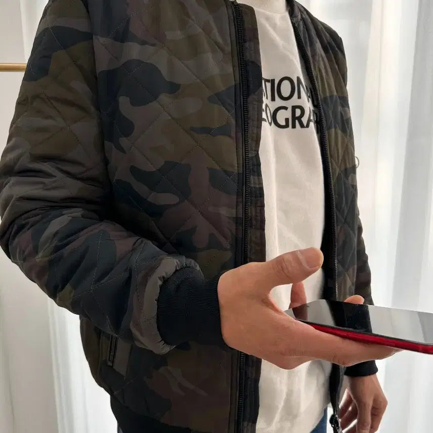 [BUNJANG] Calvin Klein Camouflage Quilted Jacket / 원가무시 땡처리! 정품 CK 카모플라쥬 퀼팅자켓!