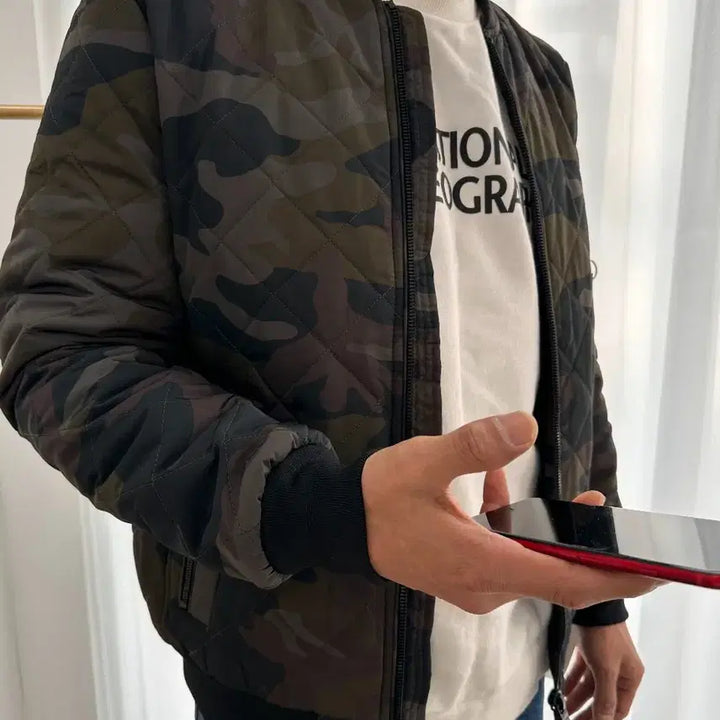 [BUNJANG] Calvin Klein Camouflage Quilted Jacket / 원가무시 땡처리! 정품 CK 카모플라쥬 퀼팅자켓!