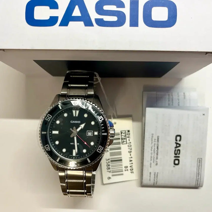 [BUNJANG] Casio MDV-107D-1A1 Watch / 카시오 흑새치 MDV-107D-1A1