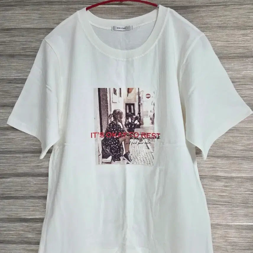 [BUNJANG] Graphic Print Short Sleeve T-Shirt / 새상품)프린팅 반팔 티셔츠