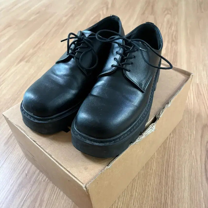 [BUNJANG] Withered Road Black Derby Shoes / 위더로드 블랙 더비 슈즈