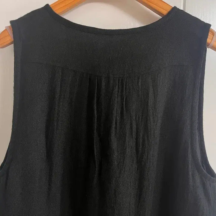 [BUNJANG] Vintage Black Vest Dress Wool Blend M / (일본 수입 빈티지)블랙 조끼 나시 원피스 라운드 포켓 울함유 M
