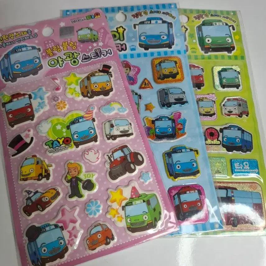 [BUNJANG] Tayo the Little Bus 3D Sticker / 고전)꼬마버스타요 입체스티커