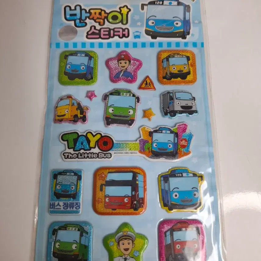 [BUNJANG] Tayo the Little Bus 3D Sticker / 고전)꼬마버스타요 입체스티커