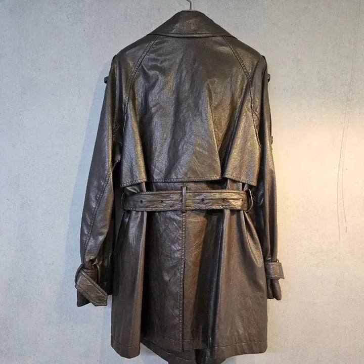 [BUNJANG] System Faux Leather Jacket / 한섬 시스템 페이크레더 자켓