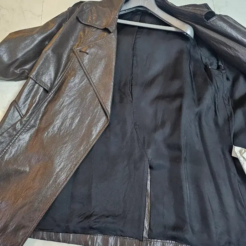 [BUNJANG] System Faux Leather Jacket / 한섬 시스템 페이크레더 자켓