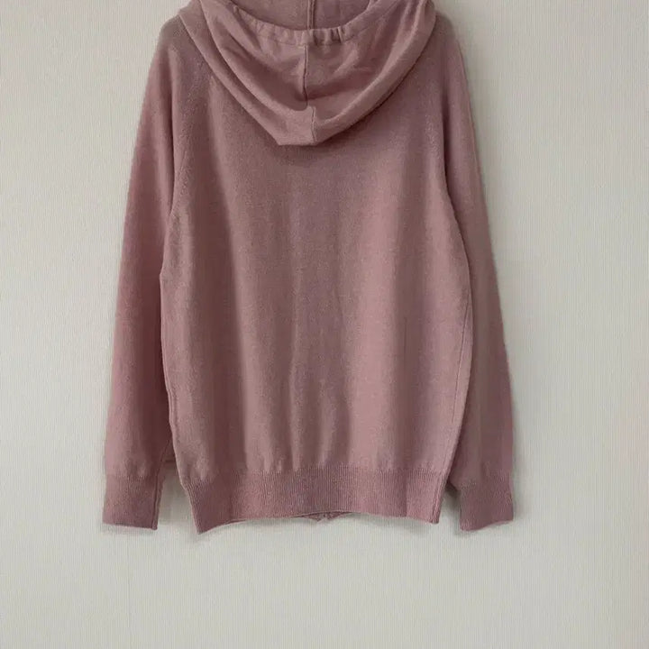 [BUNJANG] Pink Wool Knit Hooded Zip-up / 새제품   부드러운 울 니트 후드 핑크집업