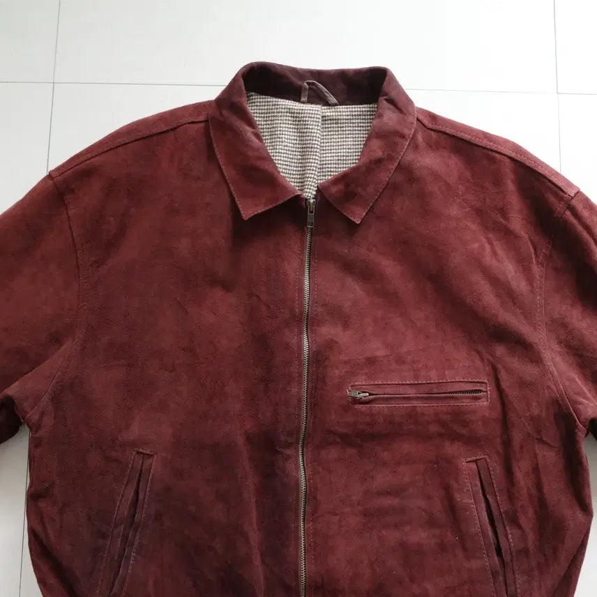 [BUNJANG] Peperoni 90s Suede Leather Jacket / 90s 페페로니 Peperoni 스웨이드 스포츠 레더 자켓