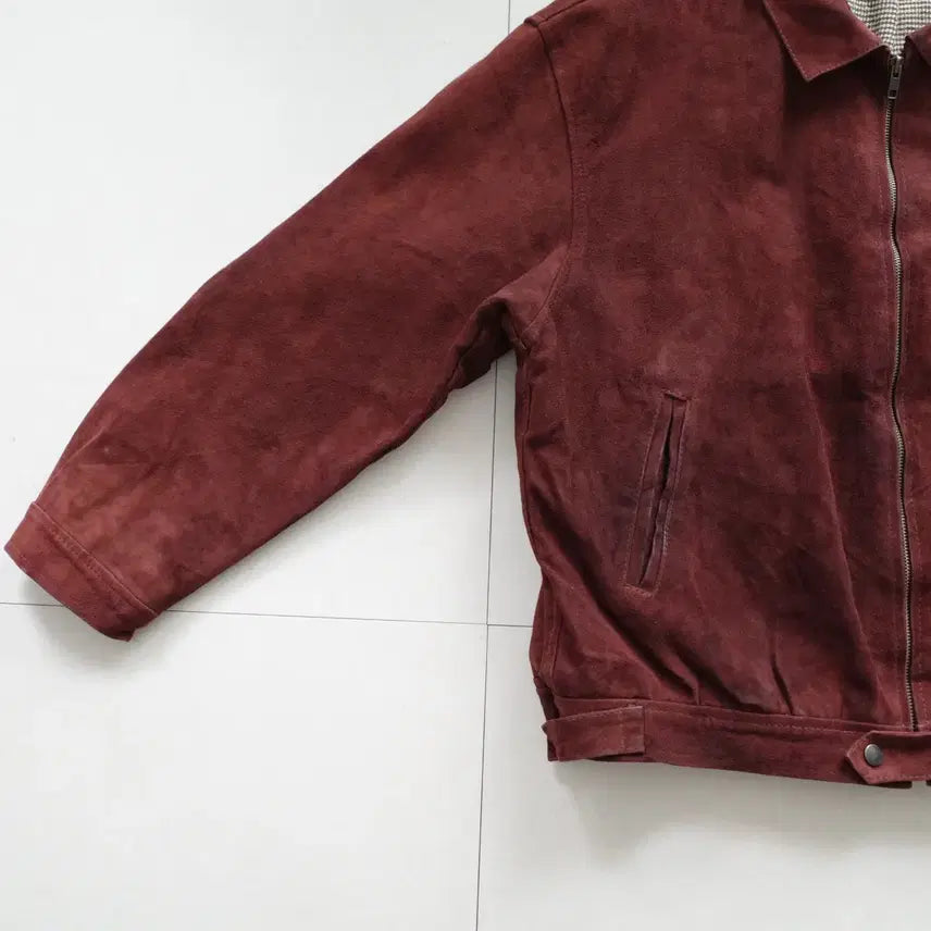 [BUNJANG] Peperoni 90s Suede Leather Jacket / 90s 페페로니 Peperoni 스웨이드 스포츠 레더 자켓