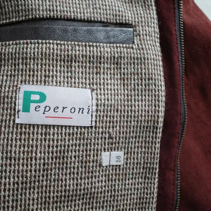 [BUNJANG] Peperoni 90s Suede Leather Jacket / 90s 페페로니 Peperoni 스웨이드 스포츠 레더 자켓