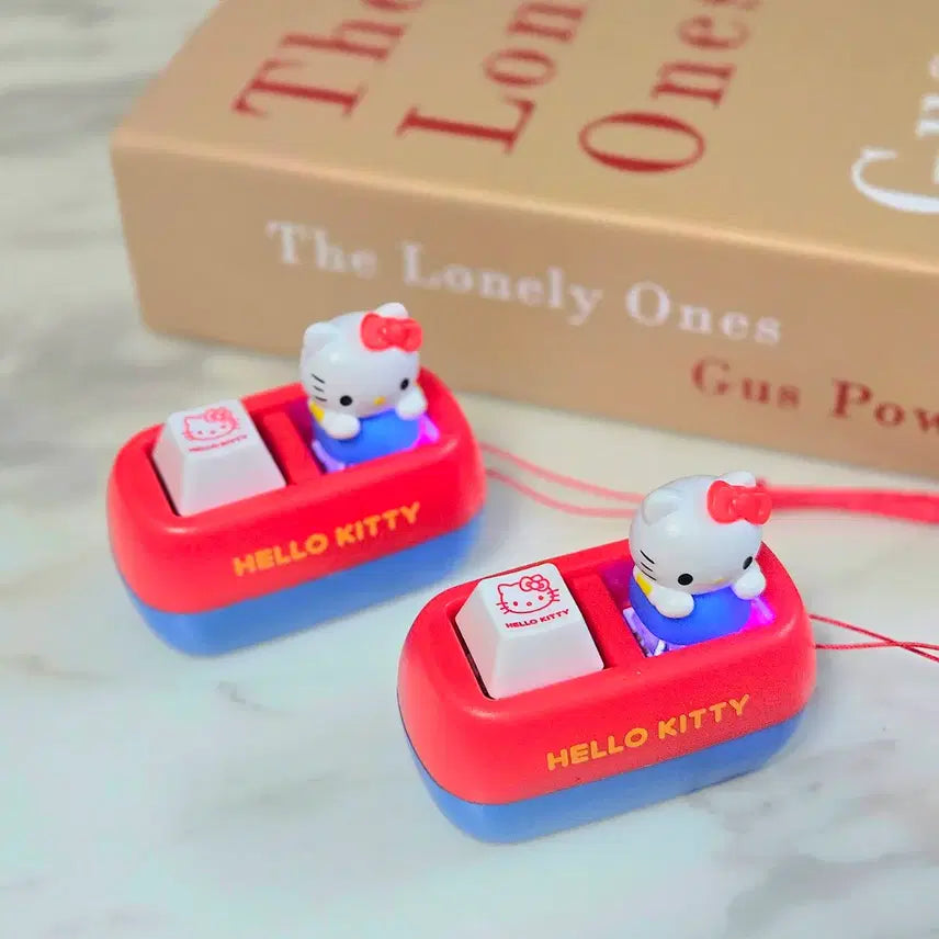 [BUNJANG] LED Kitty Keycap Keyring / 청축led키티키캡키링2구