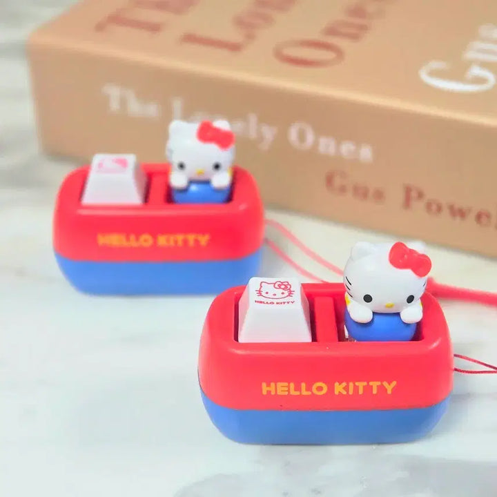 [BUNJANG] LED Kitty Keycap Keyring / 청축led키티키캡키링2구