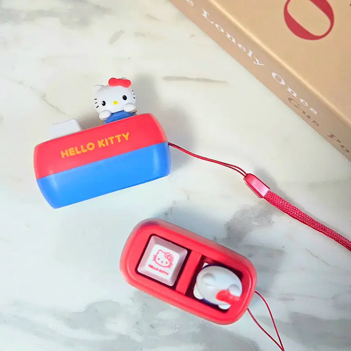 [BUNJANG] LED Kitty Keycap Keyring / 청축led키티키캡키링2구