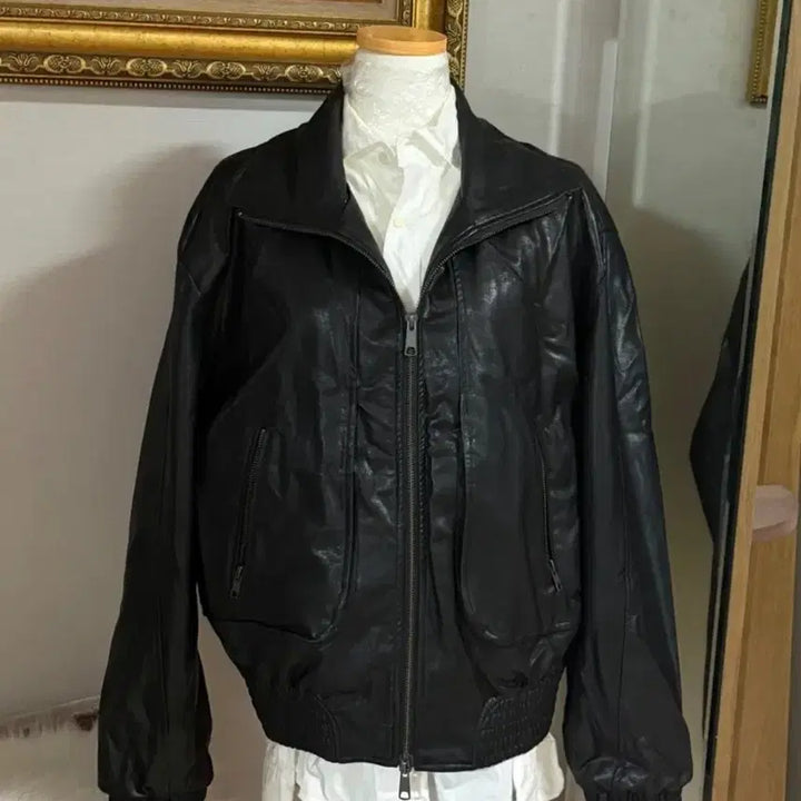 [BUNJANG] BESLOW Black Leather Jacket (M) / (정품) 비슬로우 (BESLOW) 블랙 가죽자켓 판매 M