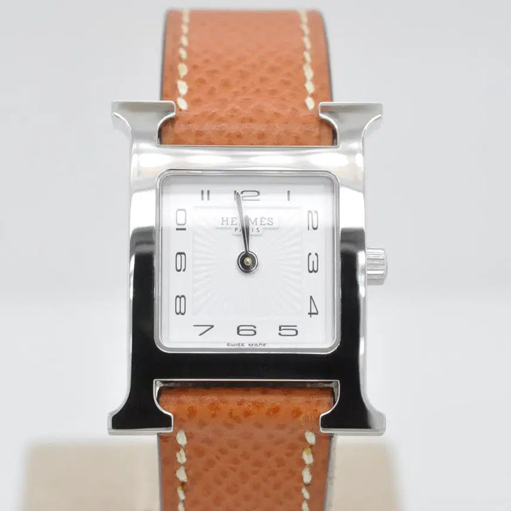 [BUNJANG] Hermès H Hour PM Women's Wristwatch / <세일>에르메스 H아워 은장 중고명품 손목시계 여성용 PM사이즈 가죽시계