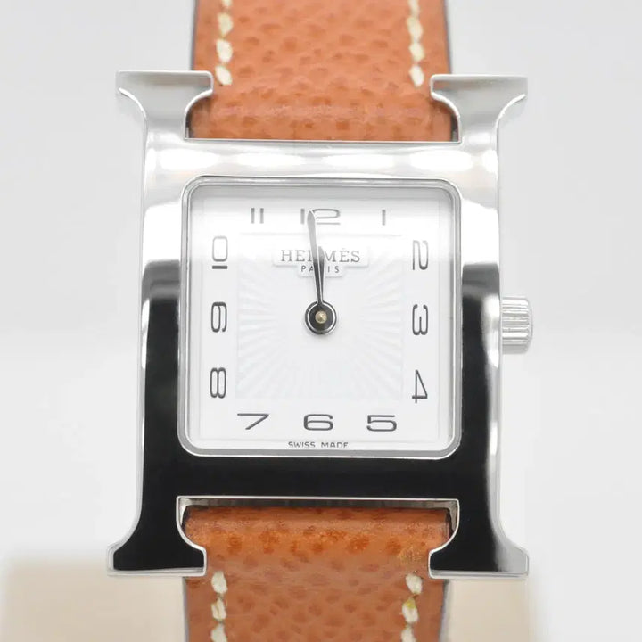 [BUNJANG] Hermès H Hour PM Women's Wristwatch / <세일>에르메스 H아워 은장 중고명품 손목시계 여성용 PM사이즈 가죽시계