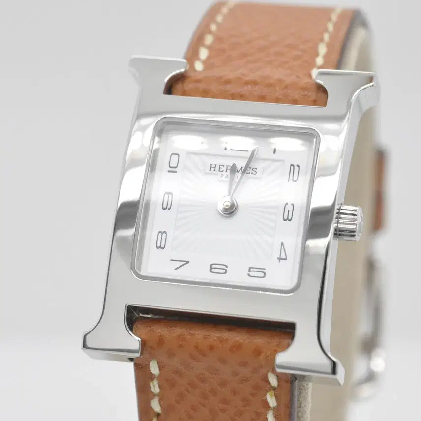 [BUNJANG] Hermès H Hour PM Women's Wristwatch / <세일>에르메스 H아워 은장 중고명품 손목시계 여성용 PM사이즈 가죽시계