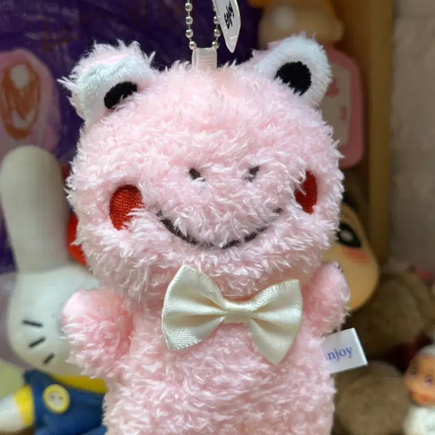 [BUNJANG] Pink Frog Plush Keychain / 핑크개구리 인형키링 / 약 13cm