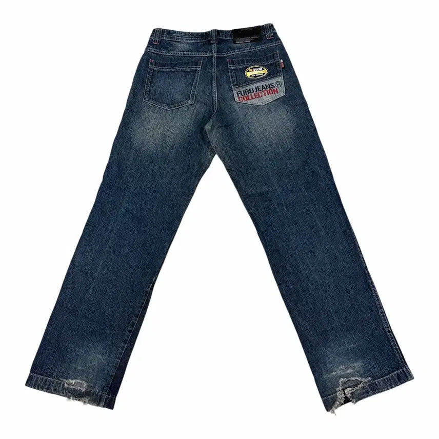 [BUNJANG] FUBU x Ford Mustang Vintage Denim Pants / FUBU X 포드 머스탱 빈티지 데님 팬츠