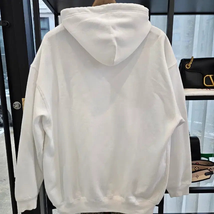 [BUNJANG] Balenciaga BB Logo Printed Hoodie White / [정품/새상품급/오버핏M] 발렌시아가 BB로고 프린팅 후드티 화이트 흰색
