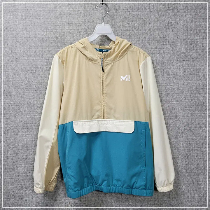 [BUNJANG] Millet Beige Blue Anorak Hooded Jacket Kids 150 / 19. 밀레 베이지블루 아노락후드 키즈150