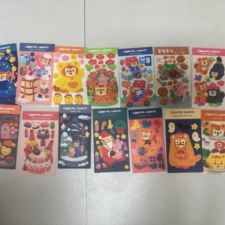[BUNJANG] Cooking Cookie Removable Stickers Bundle Set / 쿠킹쿠키 다꾸 스티커 리무버블 모조지 일괄 32장