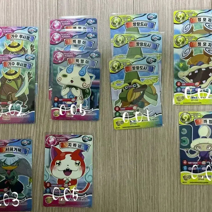 [BUNJANG] Yo-kai Watch Card Set / 고전 요괴워치 카드 백멍이지바냥보노보노다시마군로보냥