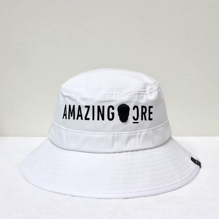 [BUNJANG] Amazingcree White Unisex Bucket Hat / 어메이징크리 화이트 골프모자 남여공용 버킷햇
