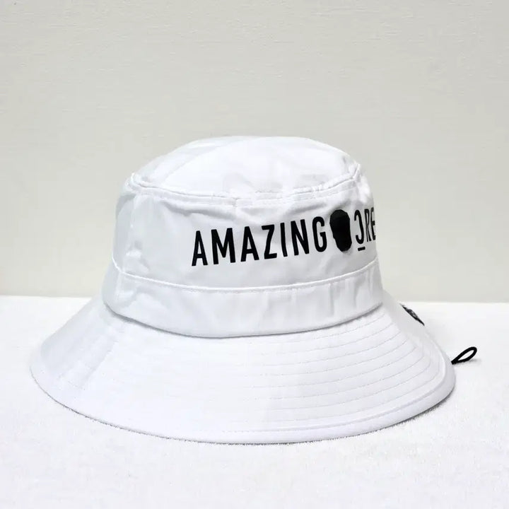 [BUNJANG] Amazingcree White Unisex Bucket Hat / 어메이징크리 화이트 골프모자 남여공용 버킷햇