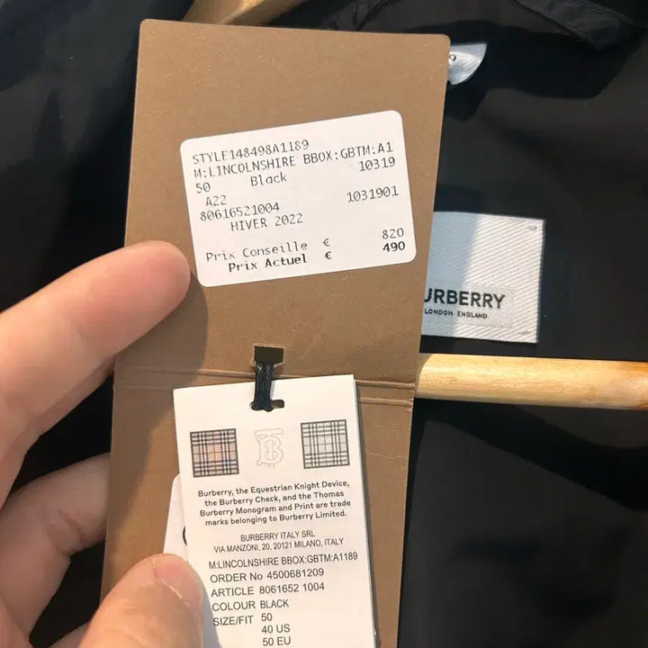 [BUNJANG] Burberry Lincolnshire Harrington Jacket Black / 버버리 링컨셔 해링턴자켓 블랙