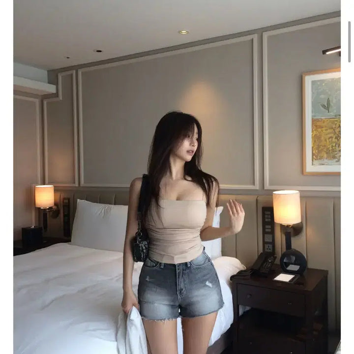 [BUNJANG] Hypnotic Jeniz Damage High Fit Short Pants S / 히프나틱 제니즈 데미지 하이핏 숏팬츠 s
