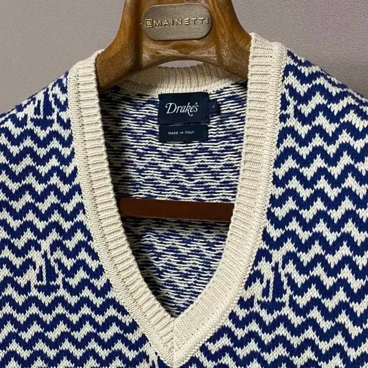 [BUNJANG] Drake's Summer Wave Fair Isle Jumper / 드레익스 Summer wave fair isle jumper