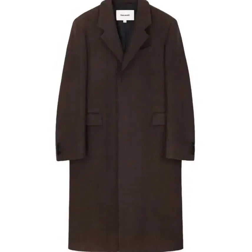 [BUNJANG] Tony Wek Herringbone Tailored Coat / [S] 토니웩 헤링본 싱글 브레스티드 테일러드 코트 블랙 브라운
