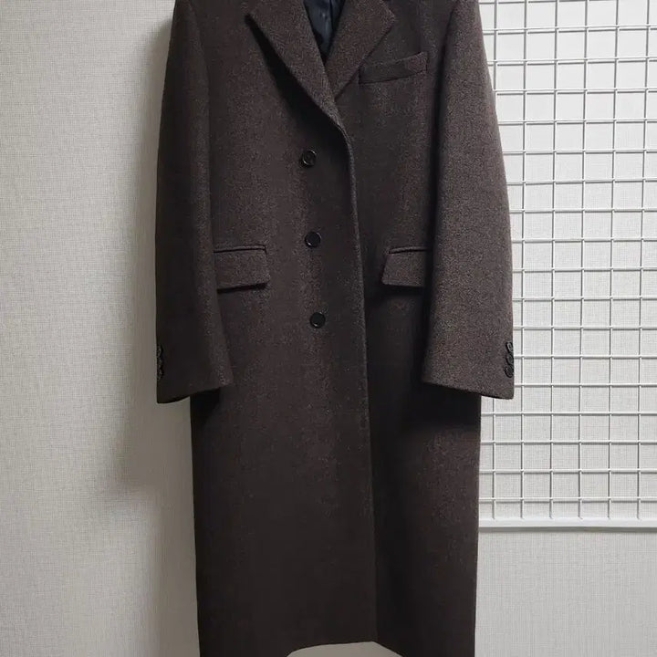 [BUNJANG] Tony Wek Herringbone Tailored Coat / [S] 토니웩 헤링본 싱글 브레스티드 테일러드 코트 블랙 브라운