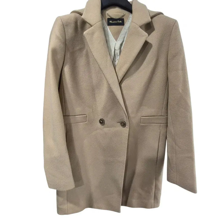[BUNJANG] Massimo Dutti Beige Double Button Coat / 마시모두띠 베이지 더블 버튼 코트