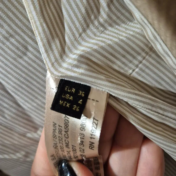 [BUNJANG] Massimo Dutti Beige Double Button Coat / 마시모두띠 베이지 더블 버튼 코트