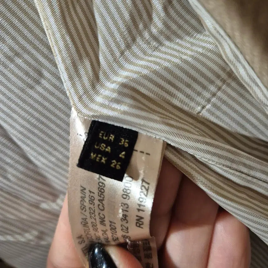 [BUNJANG] Massimo Dutti Beige Double Button Coat / 마시모두띠 베이지 더블 버튼 코트