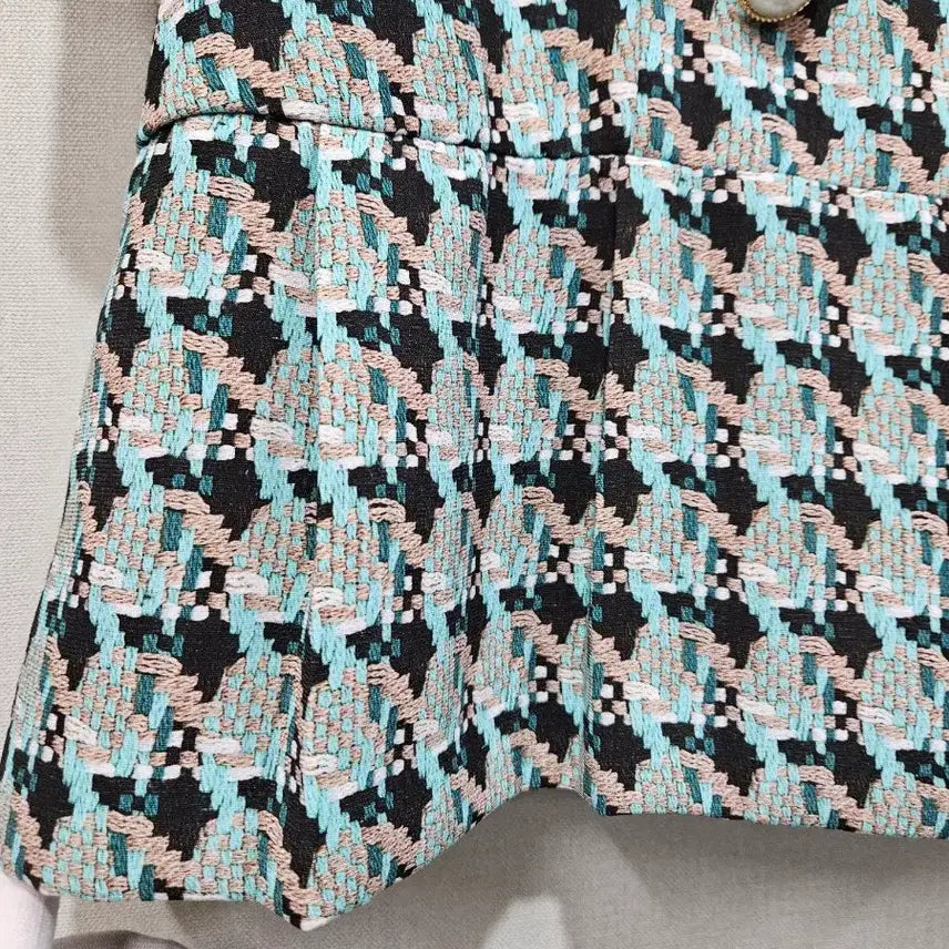 [BUNJANG] ZARA Tweed Double Button Dress Jacket / 자라 트위드 더블 버튼 원피스 자켓