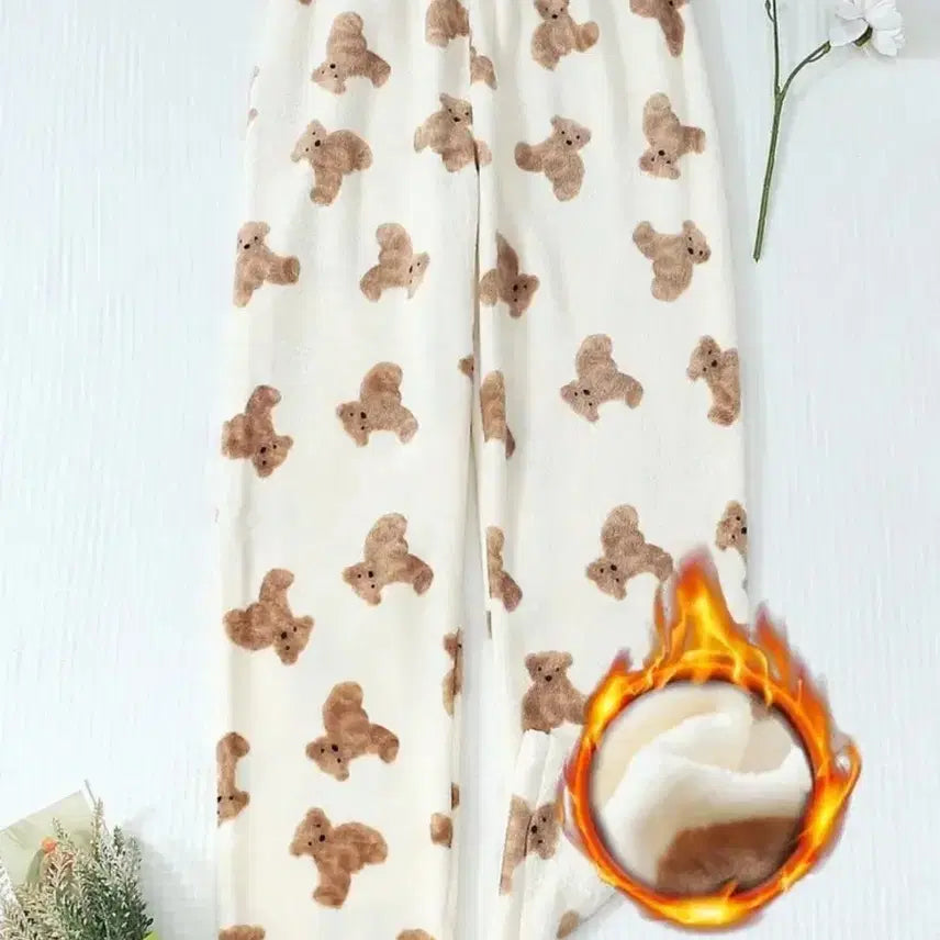 [BUNJANG] Pajama Pants / 뽀글이 곰돌이 수면 잠옷 바지