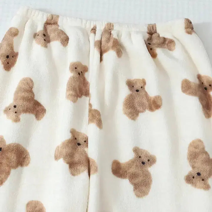 [BUNJANG] Pajama Pants / 뽀글이 곰돌이 수면 잠옷 바지