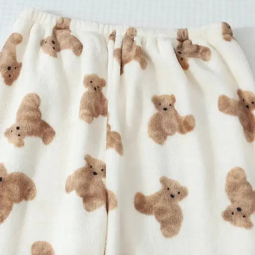[BUNJANG] Pajama Pants / 뽀글이 곰돌이 수면 잠옷 바지